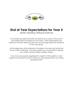 End of Year Expectations for Year 4