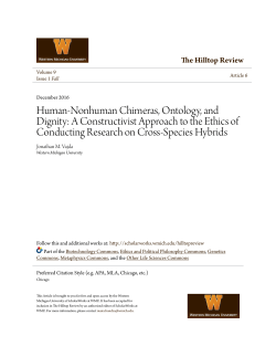 Human-Nonhuman Chimeras, Ontology, and Dignity