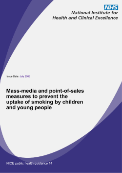 Mass-media and point-o f-sales measures to prevent the uptake of