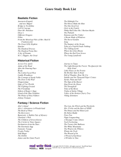 Genre Study Book List