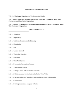 1 Administrative Procedures Act Rules Title 11: Mississippi