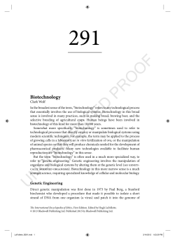 Biotechnology. - Iowa State University