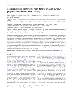 Acoustic surveys confirm the high-density areas of harbour