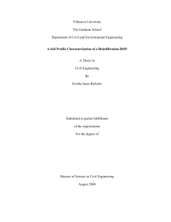 A Soil Profile Characterization of a Bioinfiltration BMP