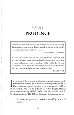 prudence - Knights of Christ