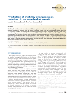 Prediction of stability changes upon mutation in an icosahedral capsid
