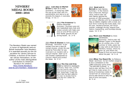 Newbery Medal brochure - The American School of Kinshasa