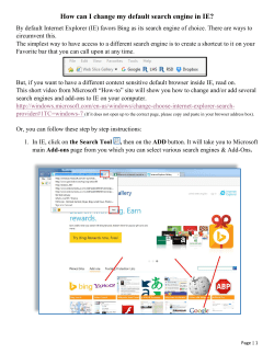 How can I change my default search engine in IE?