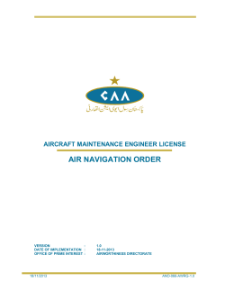 air navigation order - Pakistan Civil Aviation Authority