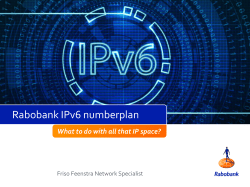 Rabobank IPv6 numberplan