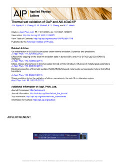 Thermal wet oxidation of GaP and Al0.4Ga0.6P