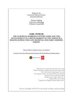 Girl Power: The European marriage pattern
