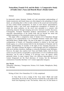 Naturalism, Female Evil, and the Body: A - Inter