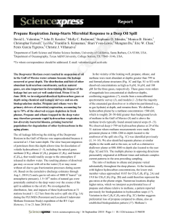 Propane Respiration Jump-Starts Microbial Response to a Deep Oil
