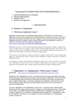 Digitization vs. Digitalization, What does it mean?