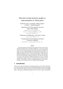 Directed overlap-inclusion graphs as representations of ciliate genes