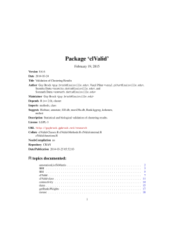 Package `clValid`