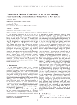 Evidence for a `Medieval Warm Period` in a 1,100 year tree