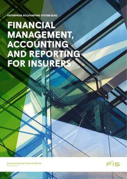 financial management, accounting and reporting for insurers