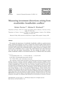 Measuring investment distortions arising from stockholder