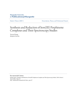 Synthesis and Reduction of Iron(III) - e