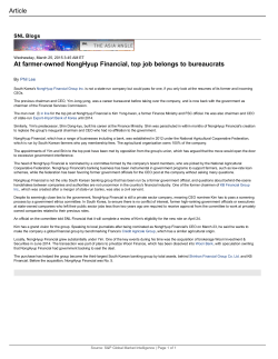 At farmer-owned NongHyup Financial, top job