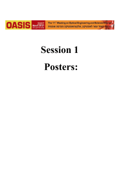 Session 1 Posters: