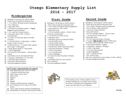 the School Supply List
