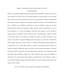 Wages vs. Ownership: Which is more efficient for the firm? by Dan