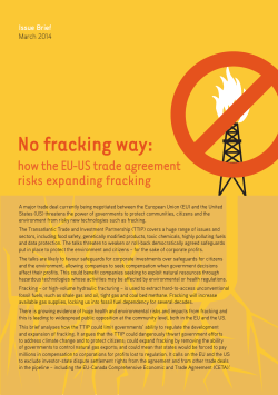 No fracking way - Friends of the Earth Europe