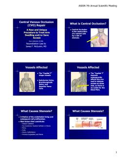 Central Venous Occlusion (CVO) Repair What is Central Occlusion