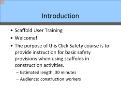 Scaffold User Training