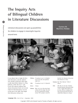 The Inquiry Acts of Bilingual Children in Literature