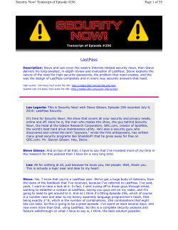 LastPass - Gibson Research