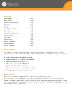 Contents Getting Started Room Rentals