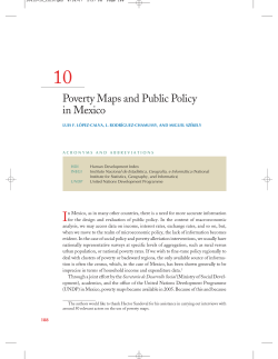 Poverty Maps and Public Policy in Mexico