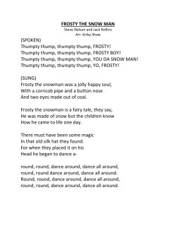 FROSTY THE SNOW MAN (SPOKEN) Thumpty thump, thumpty