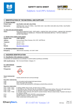 sulphuric acid (98% solution)