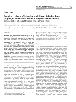 Case report Complete remission of idiopathic myelofibrosis