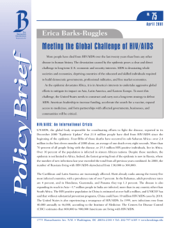 Meeting the Global Challenge of HIV/AIDS