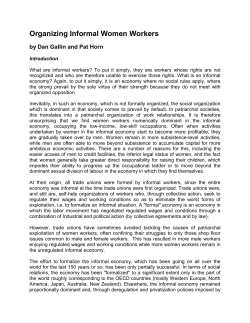 Organizing Informal Women Workers by Dan Gallin and Pat Horn