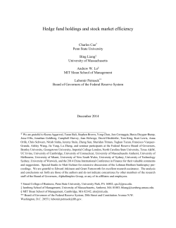 Hedge fund holdings and stock market efficiency
