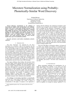 Microtext Normalization using Probably-Phonetically