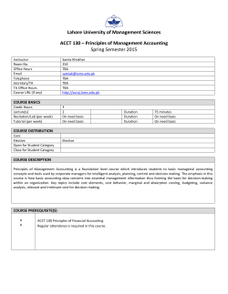ACCT 130-Principles of Management Accounting