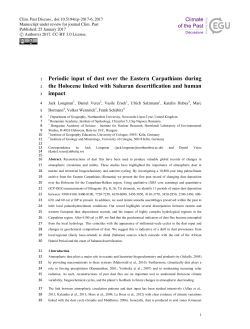Periodic input of dust over the Eastern Carpathians during the
