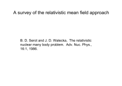 Relativistic mean field