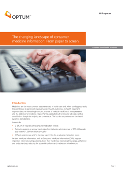 The changing landscape of consumer medicine information: From