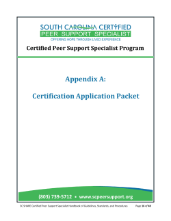 Appendix A: Certification Application Packet