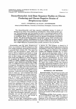 Deoxyribonucleic Acid Base Sequence Studies on Glucan