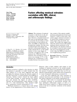 Factors affecting meniscal extrusion: correlation with MRI, clinical